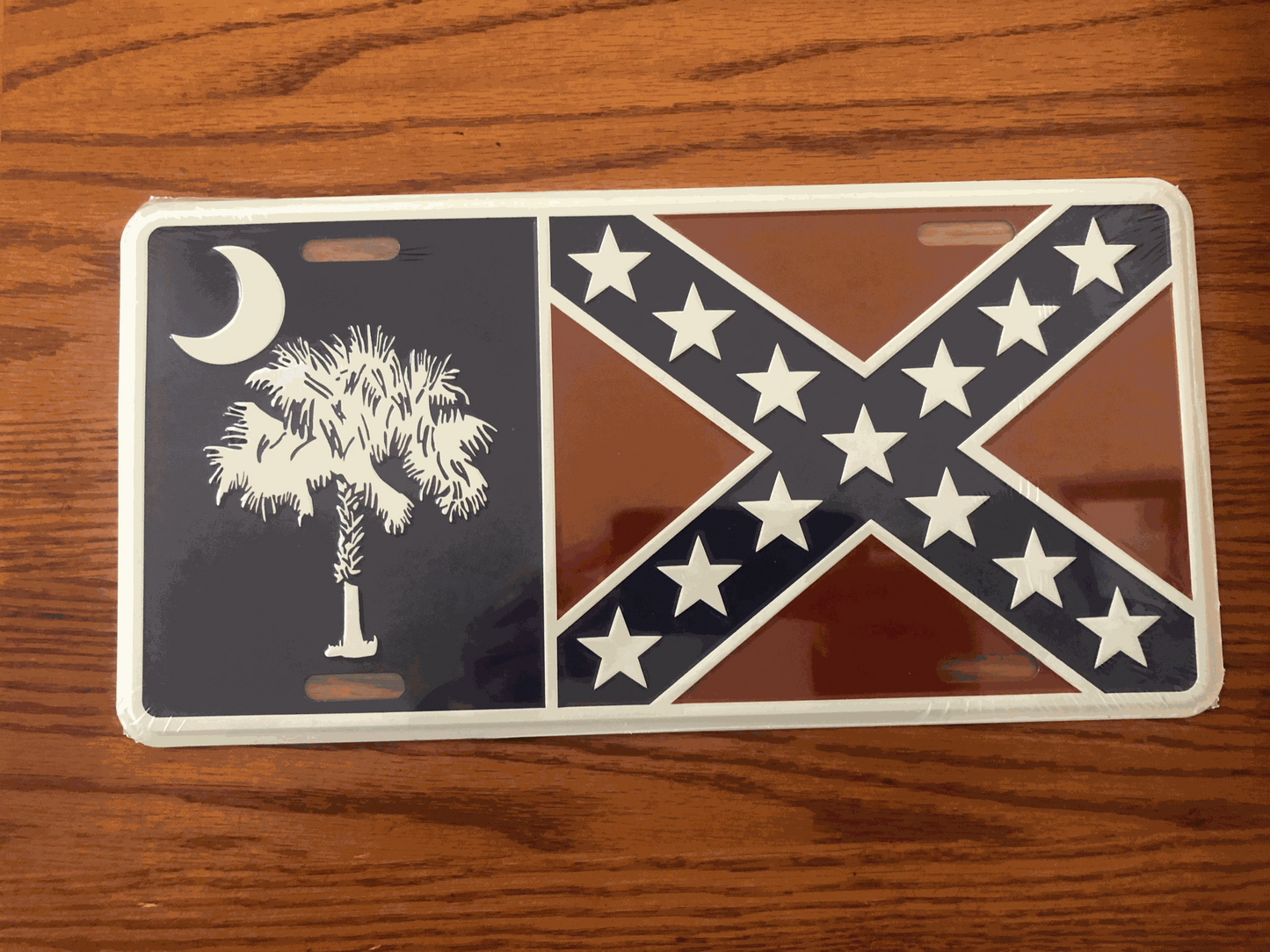South Carolina Battle Flag License Plate Tag