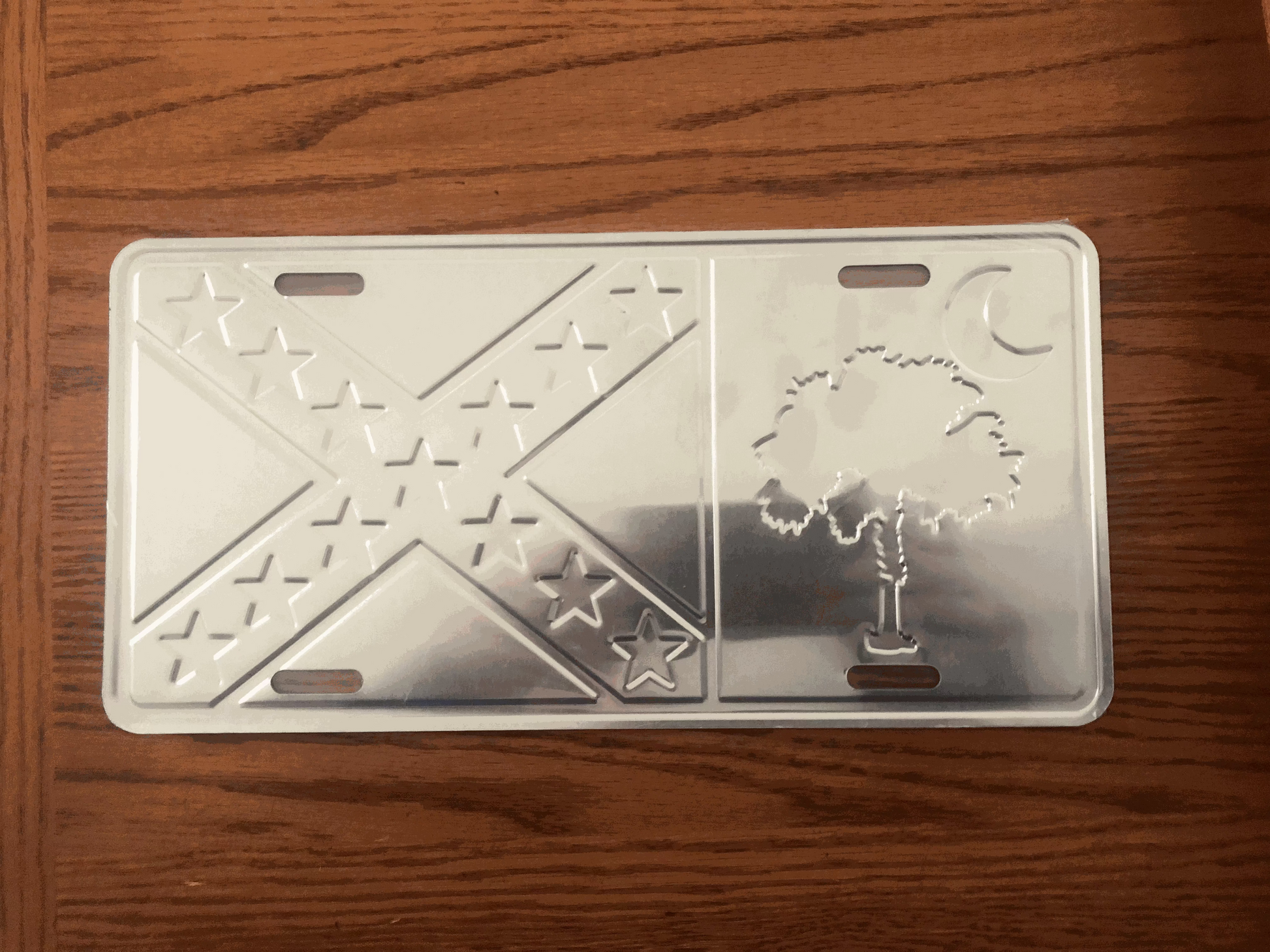 South Carolina Battle Flag License Plate Tag