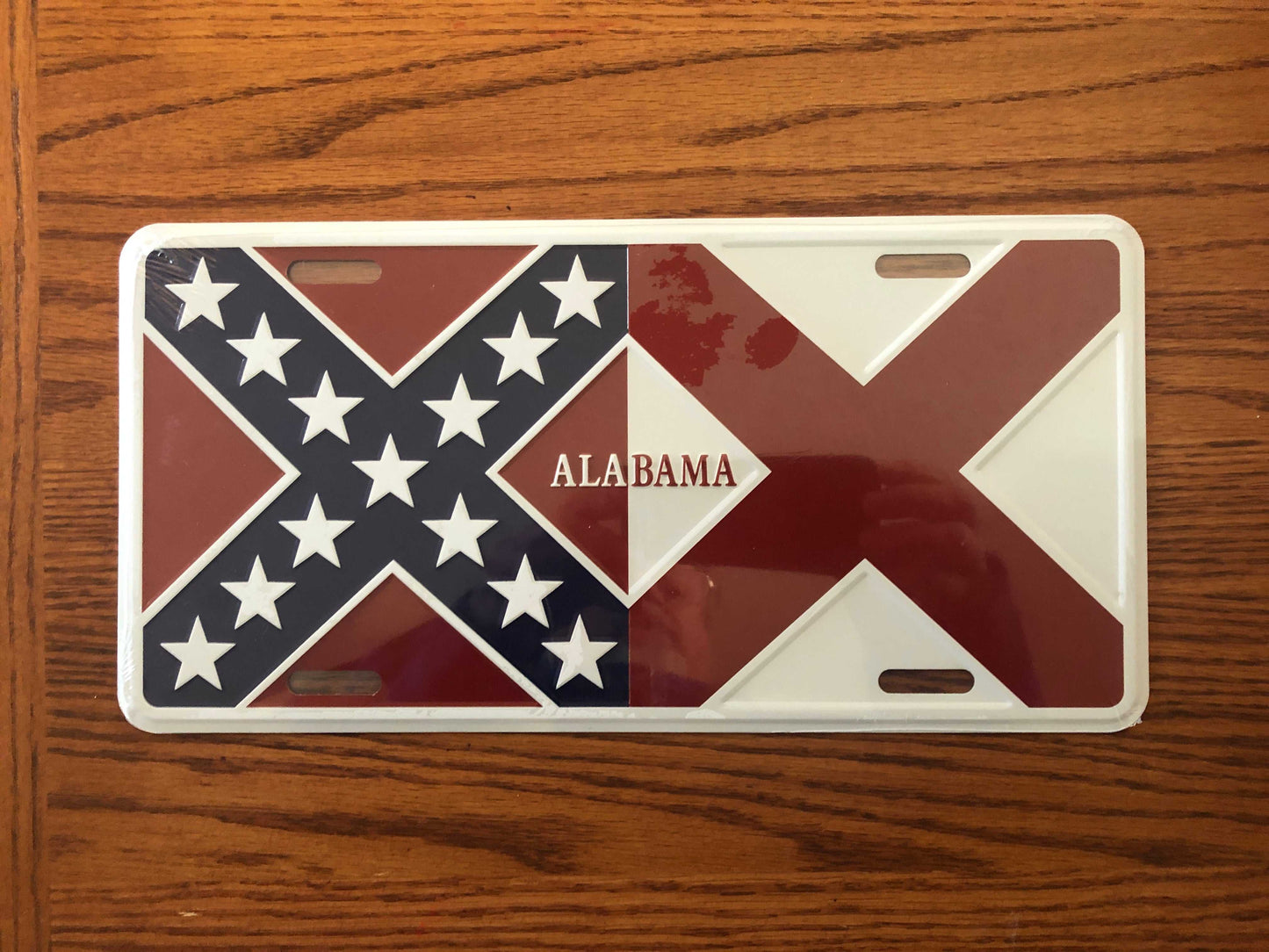Alabama Battle Flag License Plate Tag