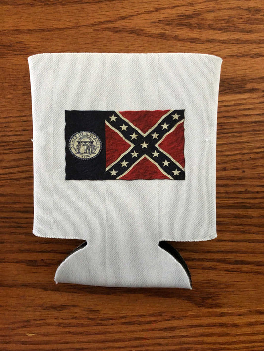 Old Georgia Flag Can Koozie Coozie