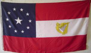 Stars and Bars with Irish Harp 1st Irish Brigade Flag 3' x 5' Polyester