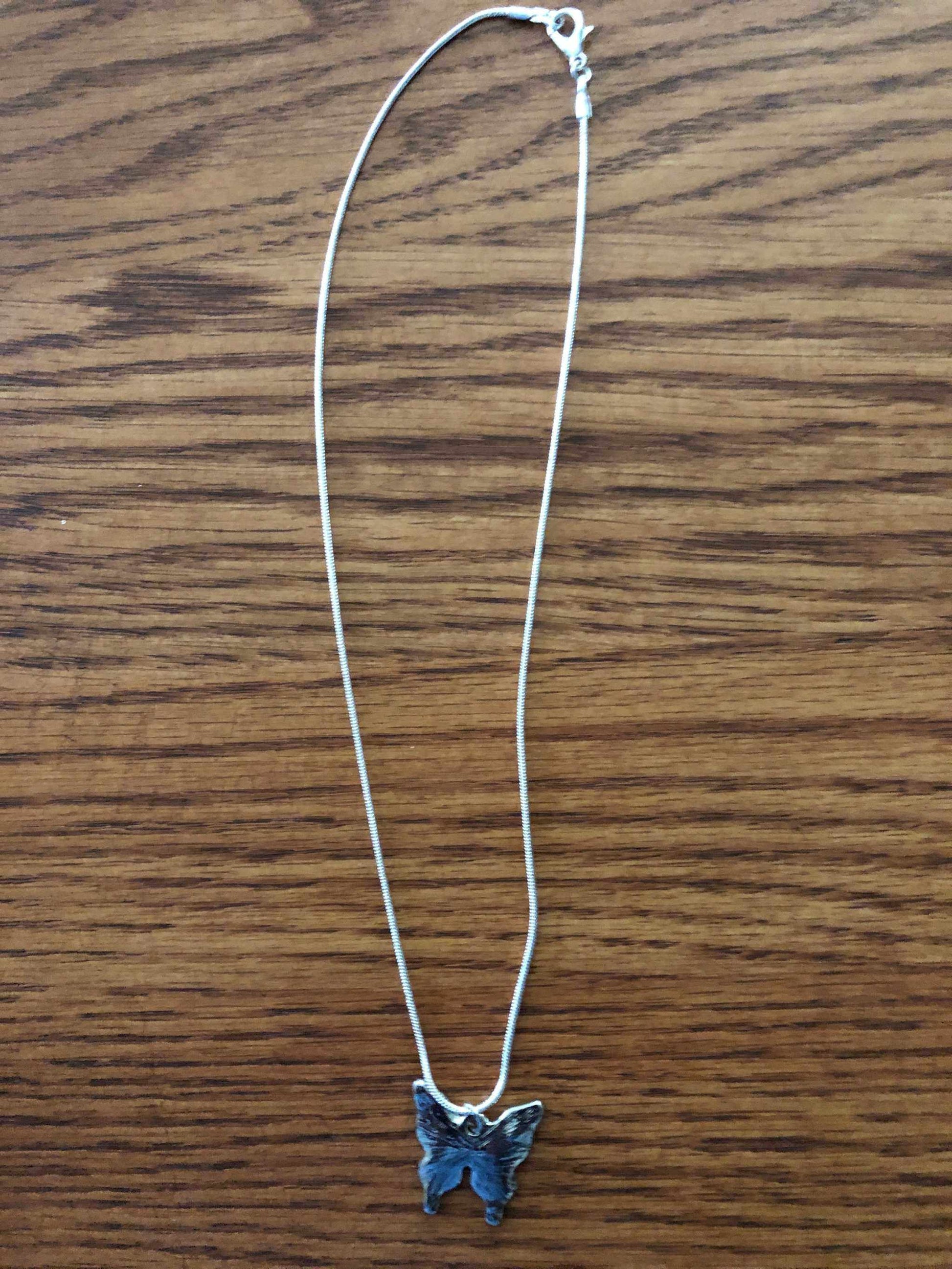 Butterfly Flag Pendant Necklace