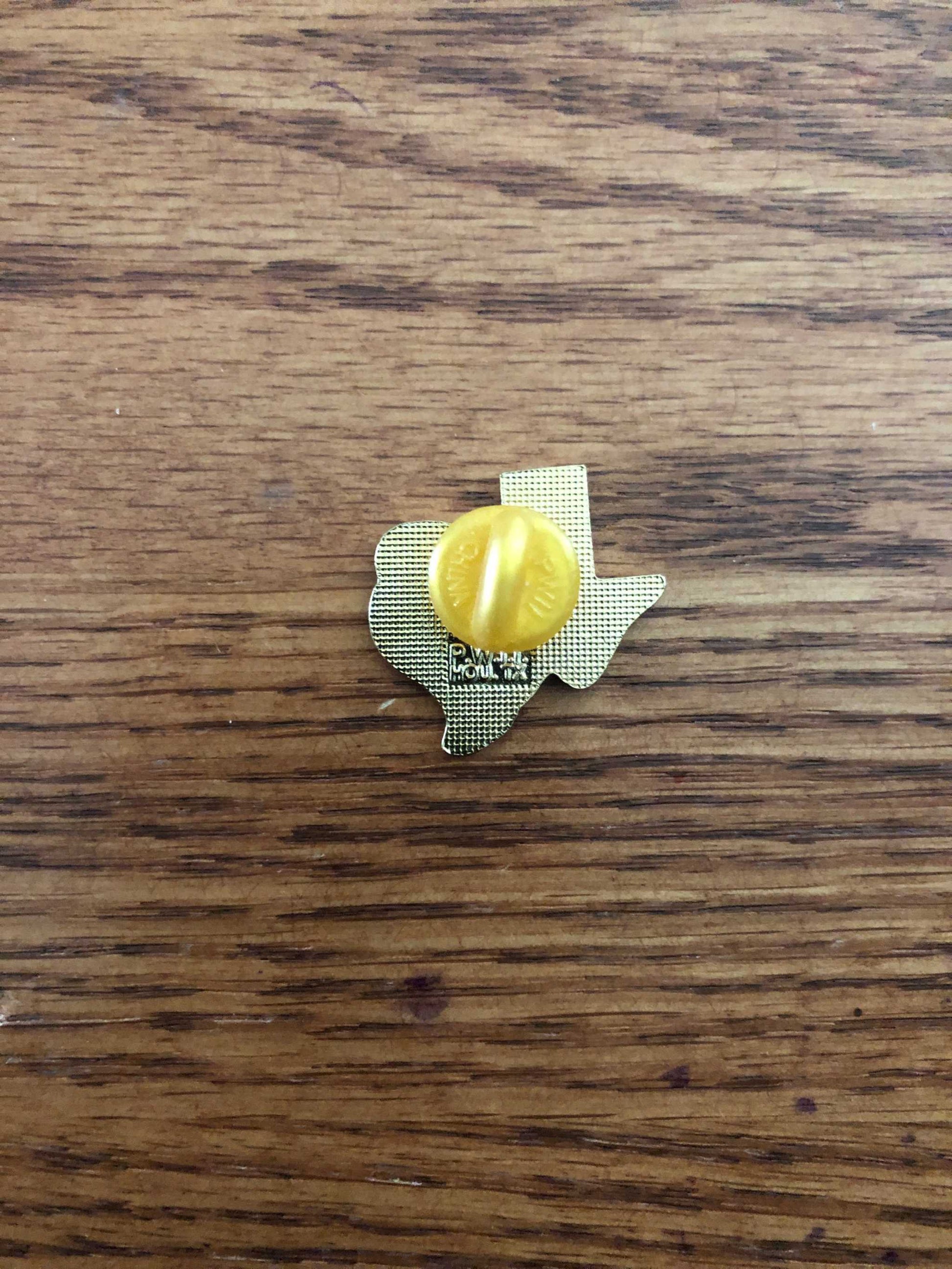 Texas State Hat Pin or Lapel Pin Reverse