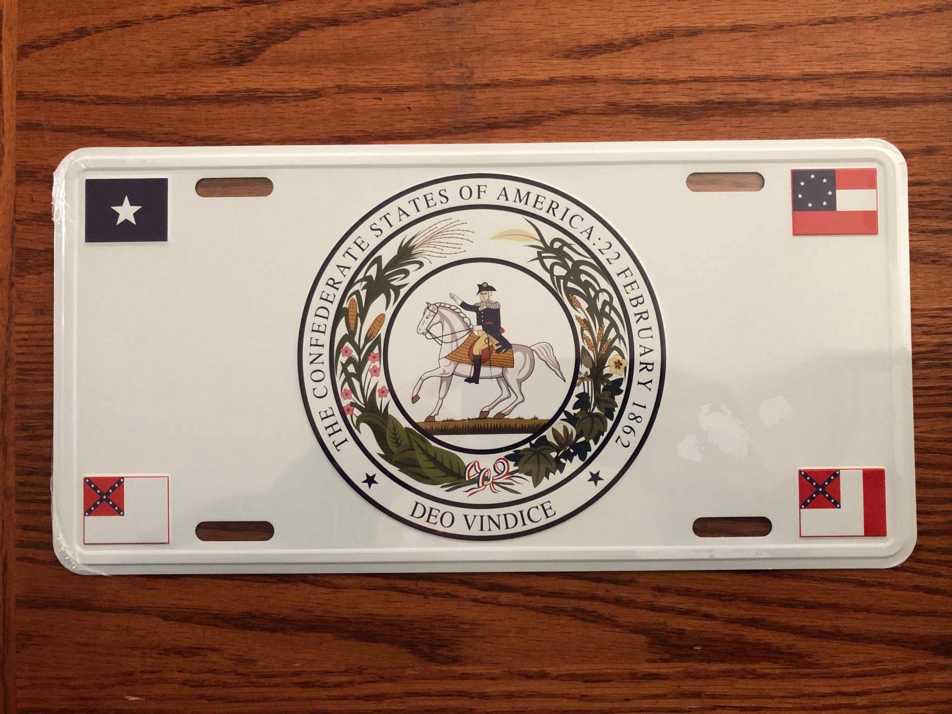 Great Seal of the CSA License Plate Tag Front