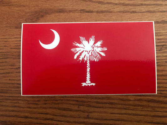 South Carolina Citadel Flag Decal Bumper Sticker 3" x 5.5"