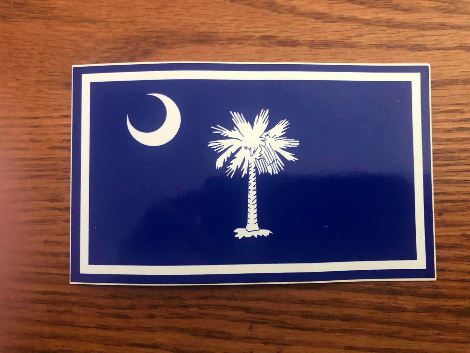 South Carolina State Flag Decal Bumper Sticker 3" X 5"