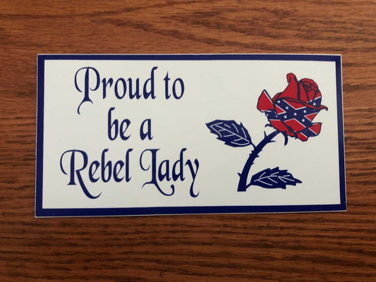 Proud to be a Rebel Lady Decal Bumper Sticker