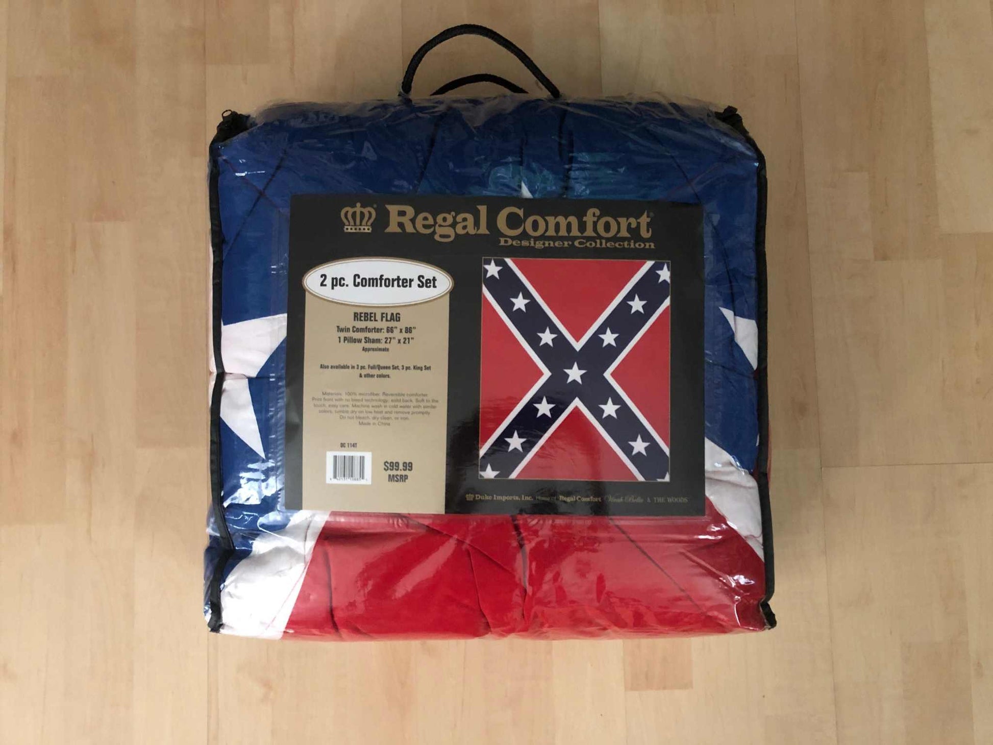 Rebel Battle Flag 2 Piece Twin Size Comforter Set