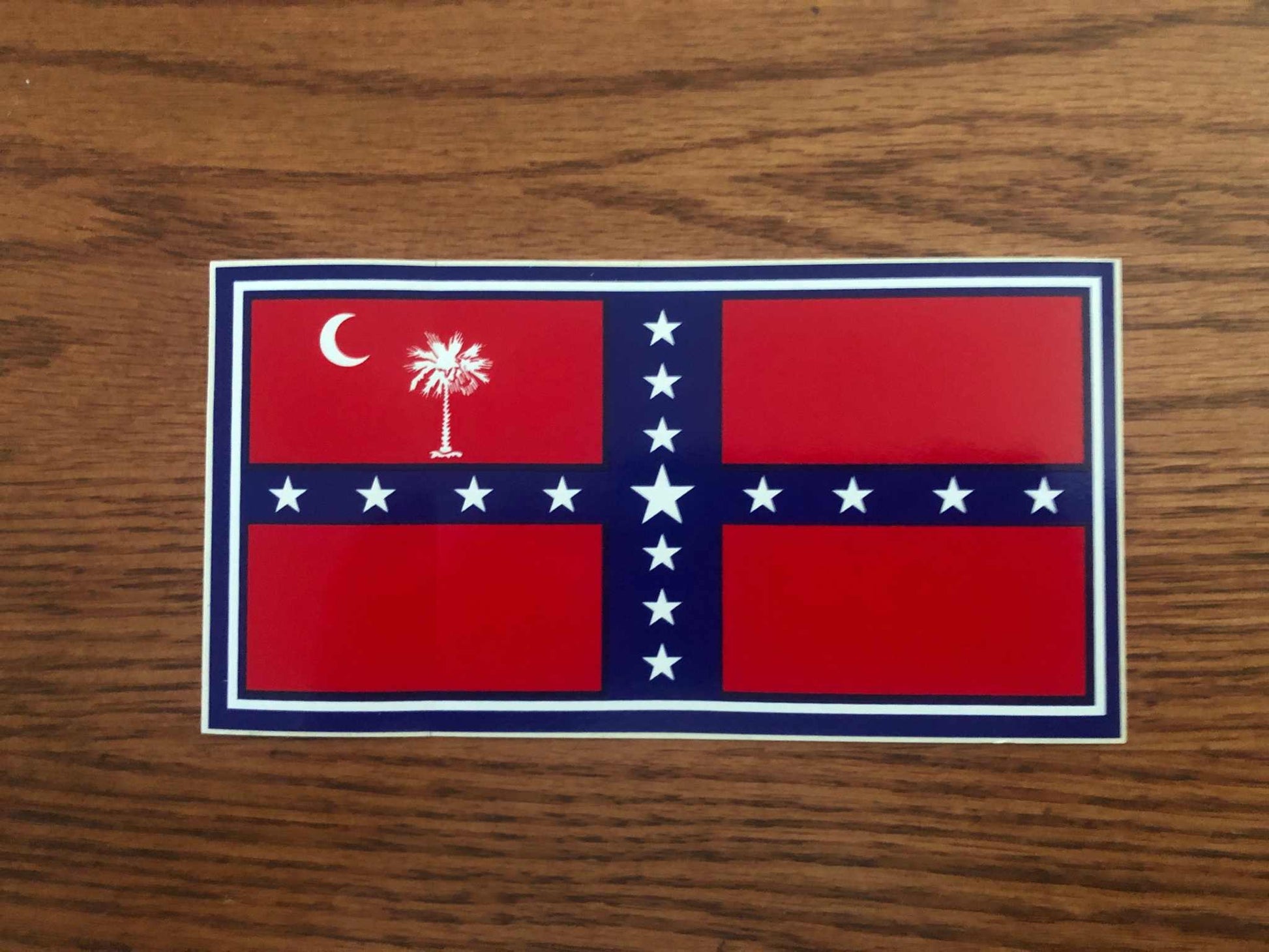 South Carolina Sovereignty Flag Decal Bumper Sticker 3" X 6"