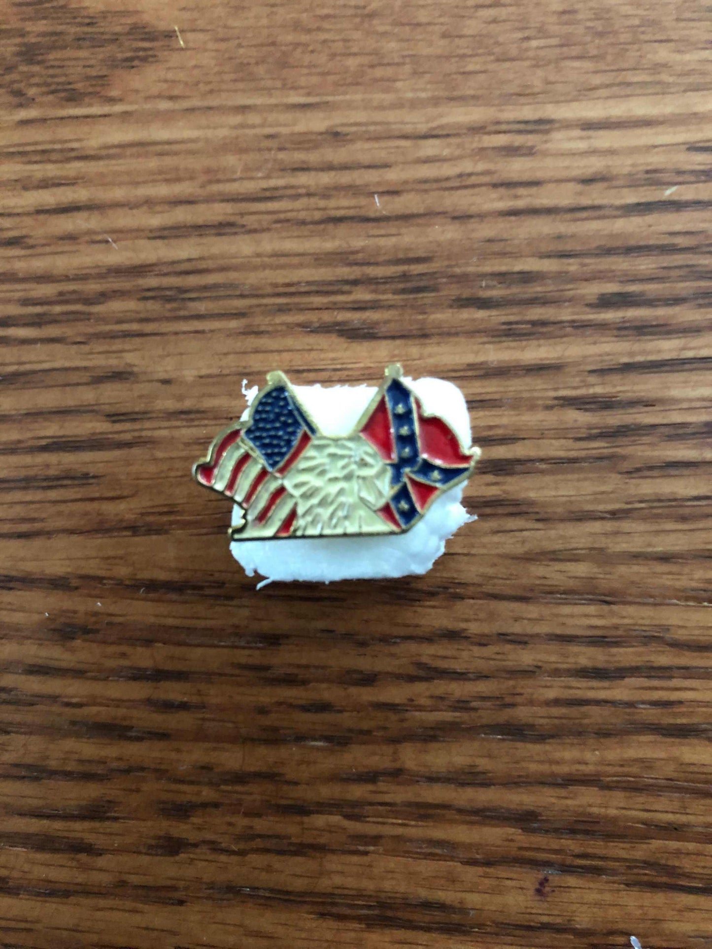 USA-CSA Crossed Flags with Eagle Hat Pin
