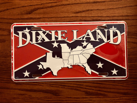 Dixieland License Plate Tag Made in USA