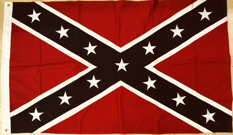 Confederate Battle Flag 210D Polyester 3' x 5' Sewn & Embroidered
