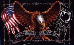 All Gave Some Some Gave All POW MIA  Eagle Flag 3' x 5'Poly 