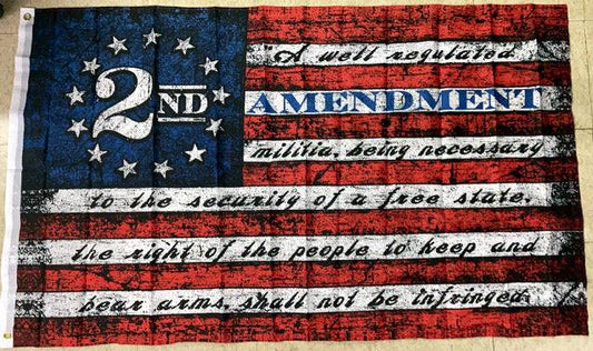 2nd Amendment US Antiqued Flag